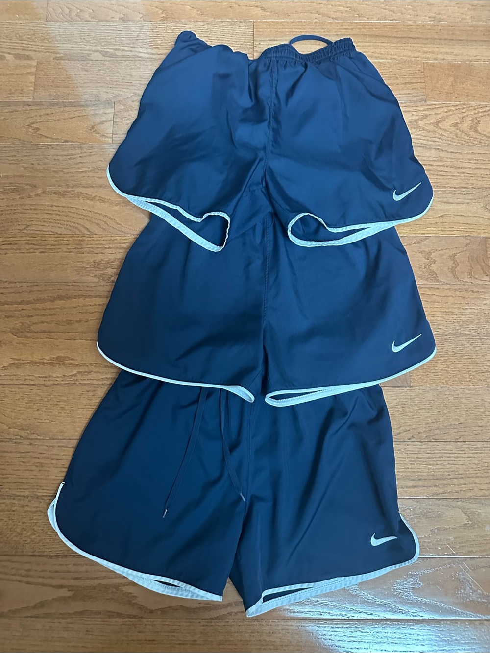 Nike Navy Athletic Shorts with White Trim